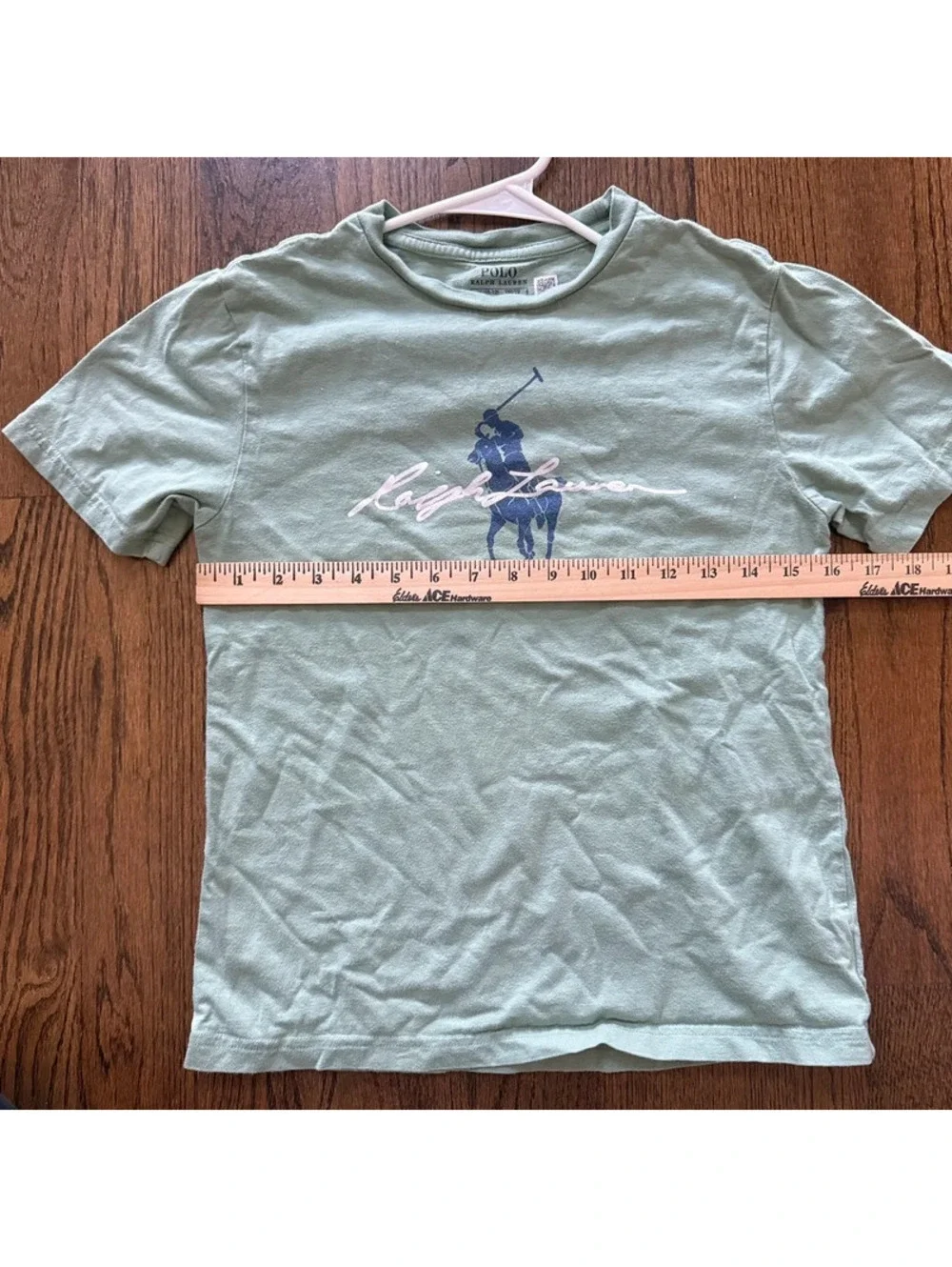Polo Ralph Lauren Boys M 10-12 Big Pony T Shirt Green Signature Logo Tee